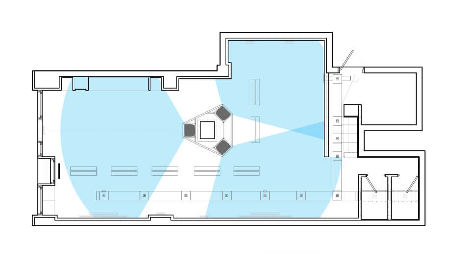 Proposed Design for the Sound Distribution in Plan View