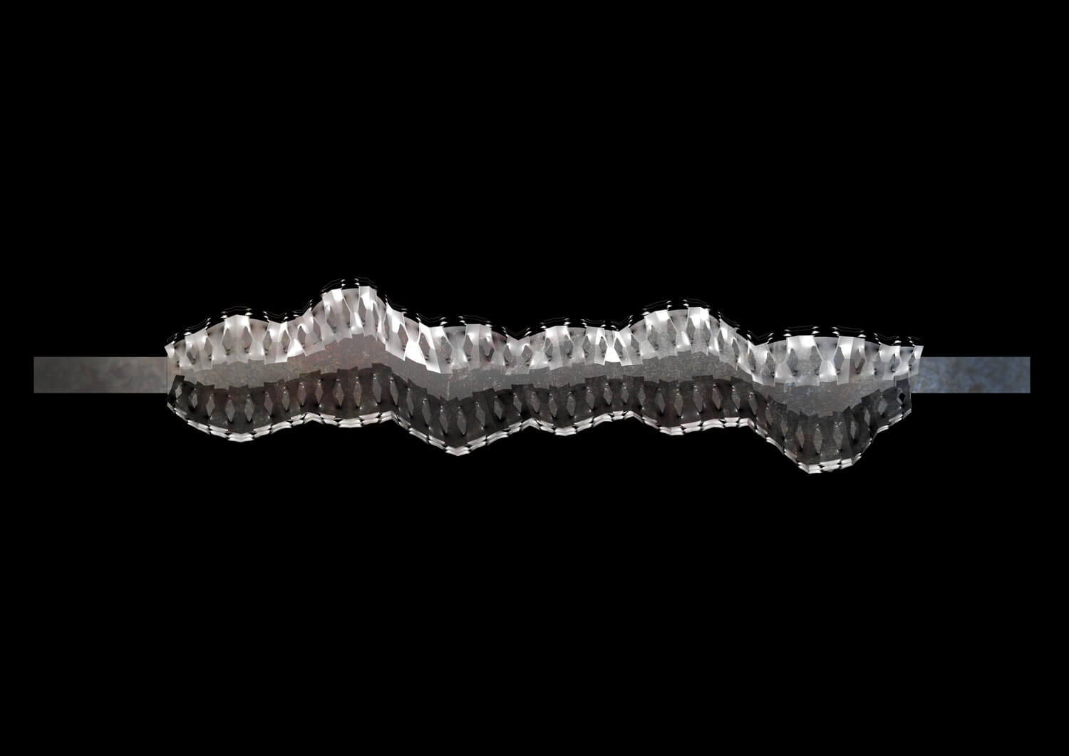 Plan view of the surface mapping experiment showing the structure a long tunnel