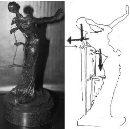 Diagram explaining how the structure was inspired by Salvadore Dali's Burning Giraffe