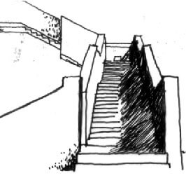 Diagram explaining how the structure was inspired by Salvadore Dali's Burning Giraffe