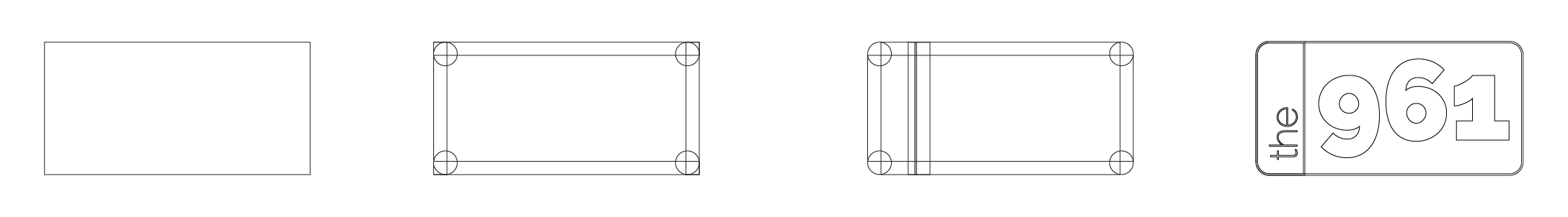 Image depicting the geometric construction process of the design of the logo.