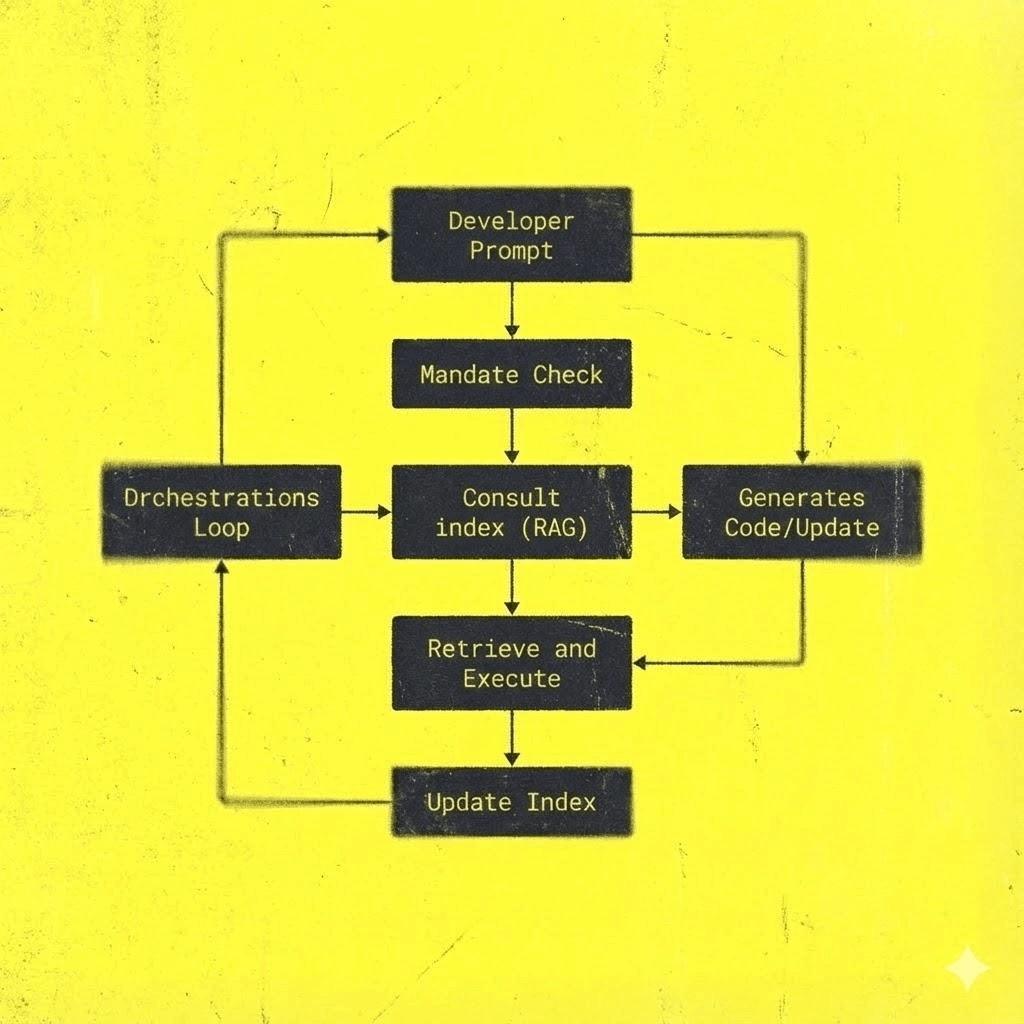 AI-augmented workflow diagram
