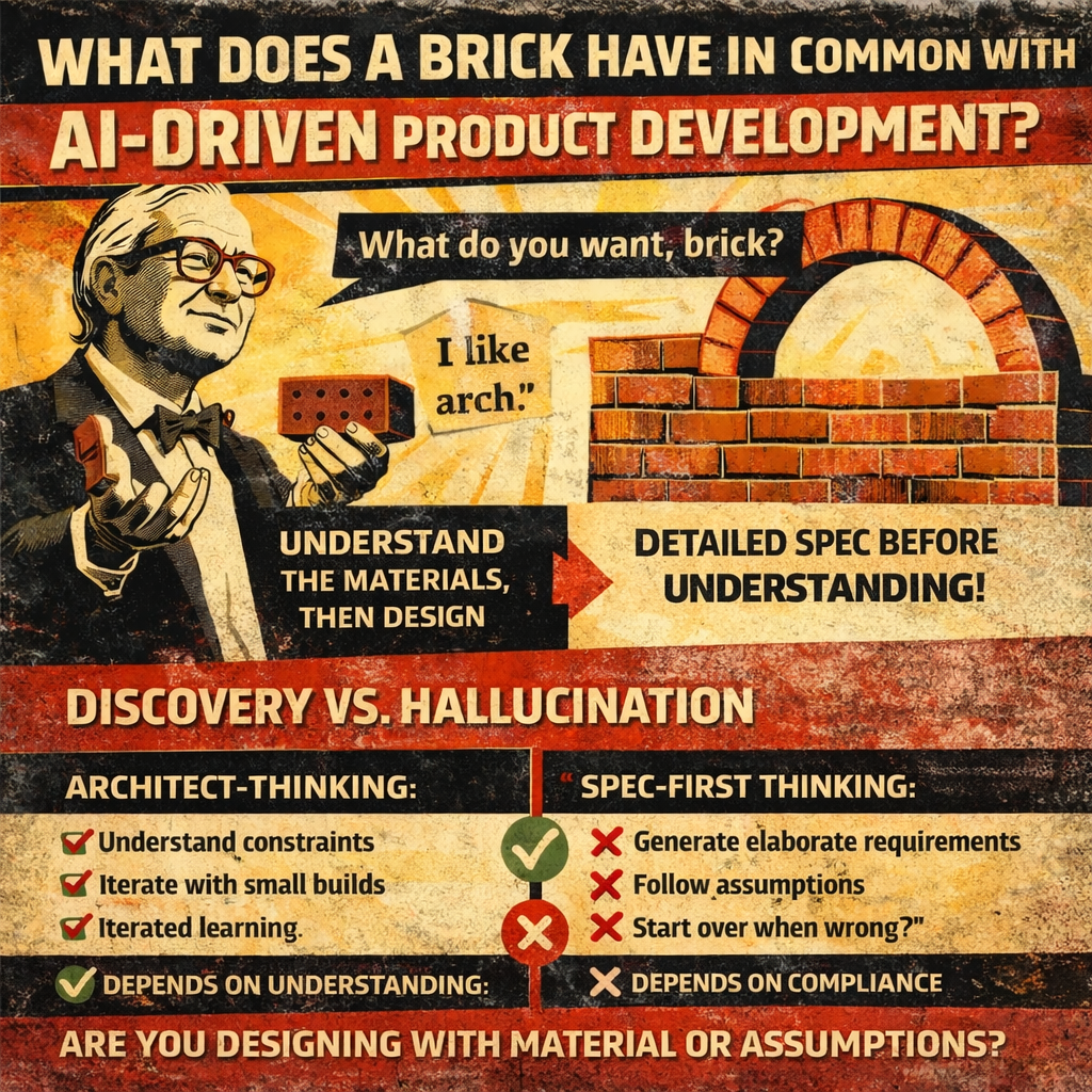 What a brick teaches us about AI-driven product development