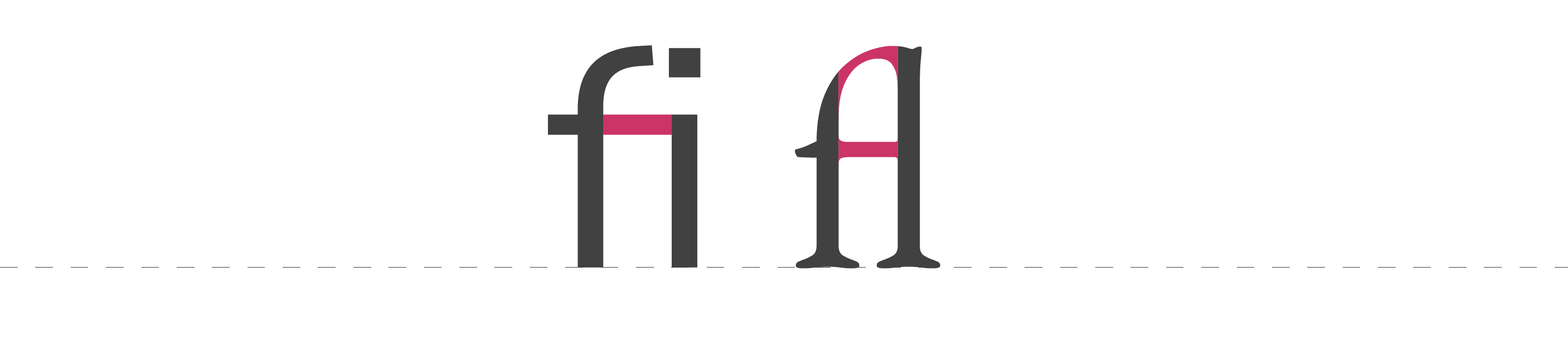 Ligatures occur when two or more letters are joined to create one single glyph