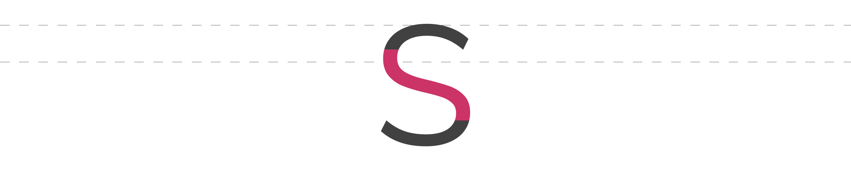 The spine is the stroke that creates the curve in the letter S.