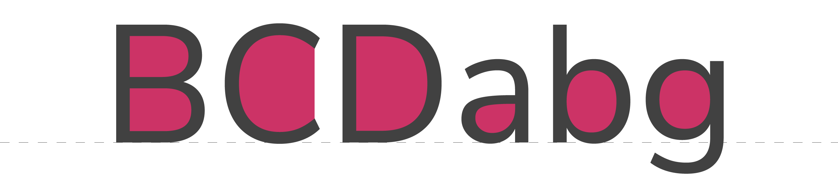 The counter is the area within a letter enclosed by a letter's form.